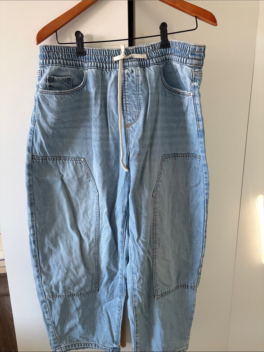 LOFT Light Blue Relaxed Barrel Elastic-Waist Women’s Jeans
